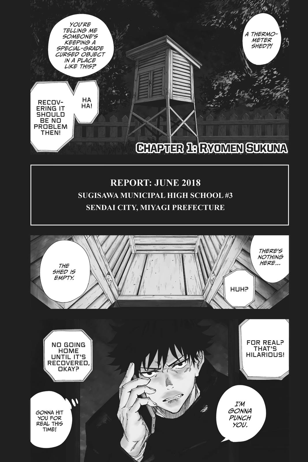 Jujutsu Kaisen Manga Chapter 1 page 6 - Ryomen Sukuna
