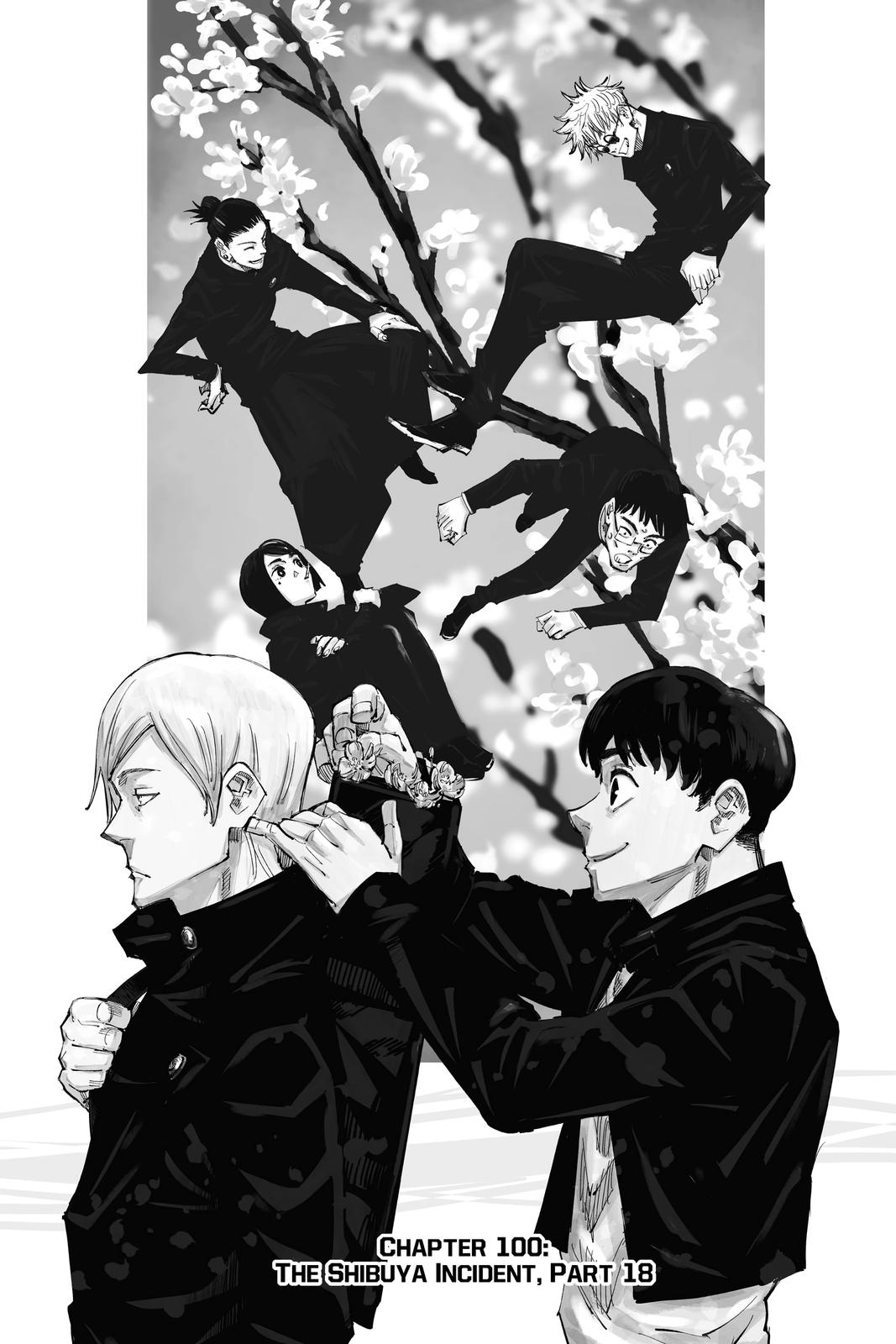 Jujutsu Kaisen Manga Chapter 100 page 1 - The Shibuya Incident, Part 18