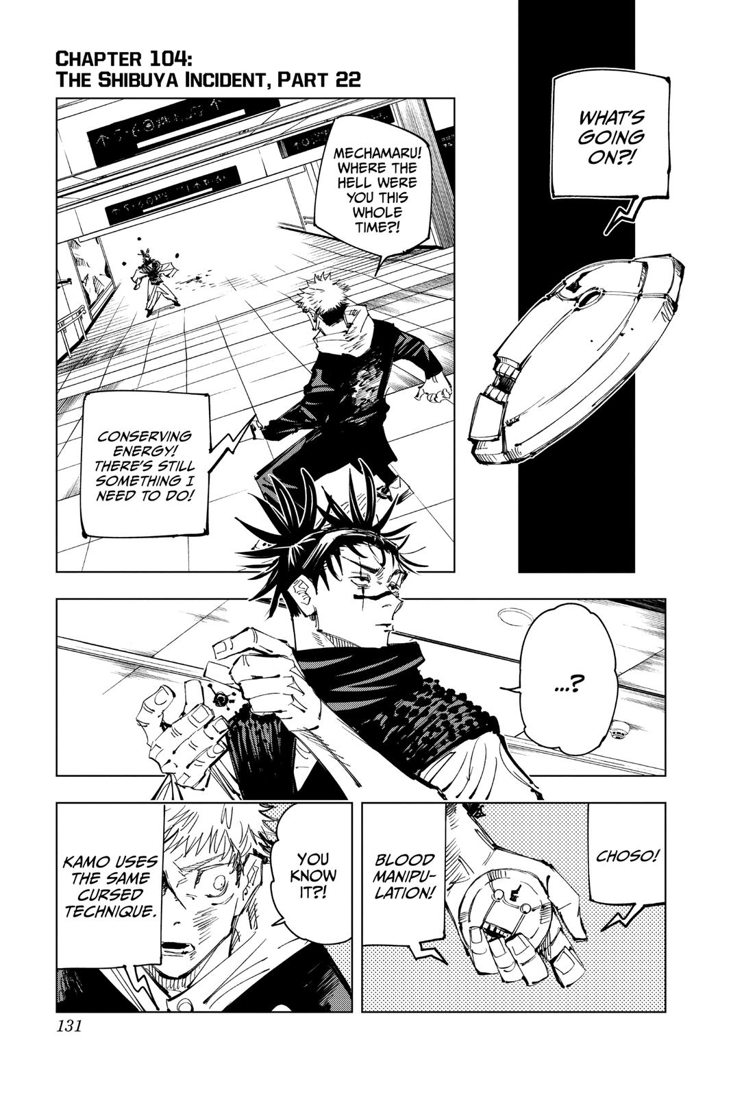 Jujutsu Kaisen Manga Chapter 104 page 1 - The Shibuya Incident, Part 22