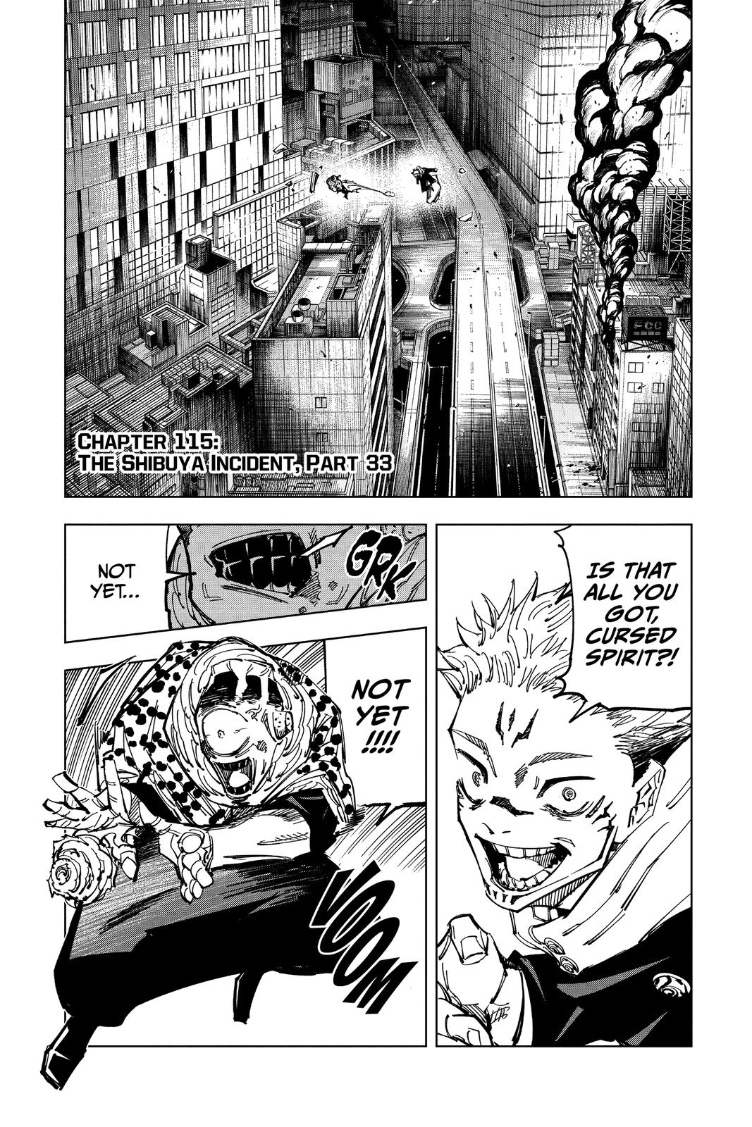 Jujutsu Kaisen Manga Chapter 115 page 1 - The Shibuya Incident, Part 33