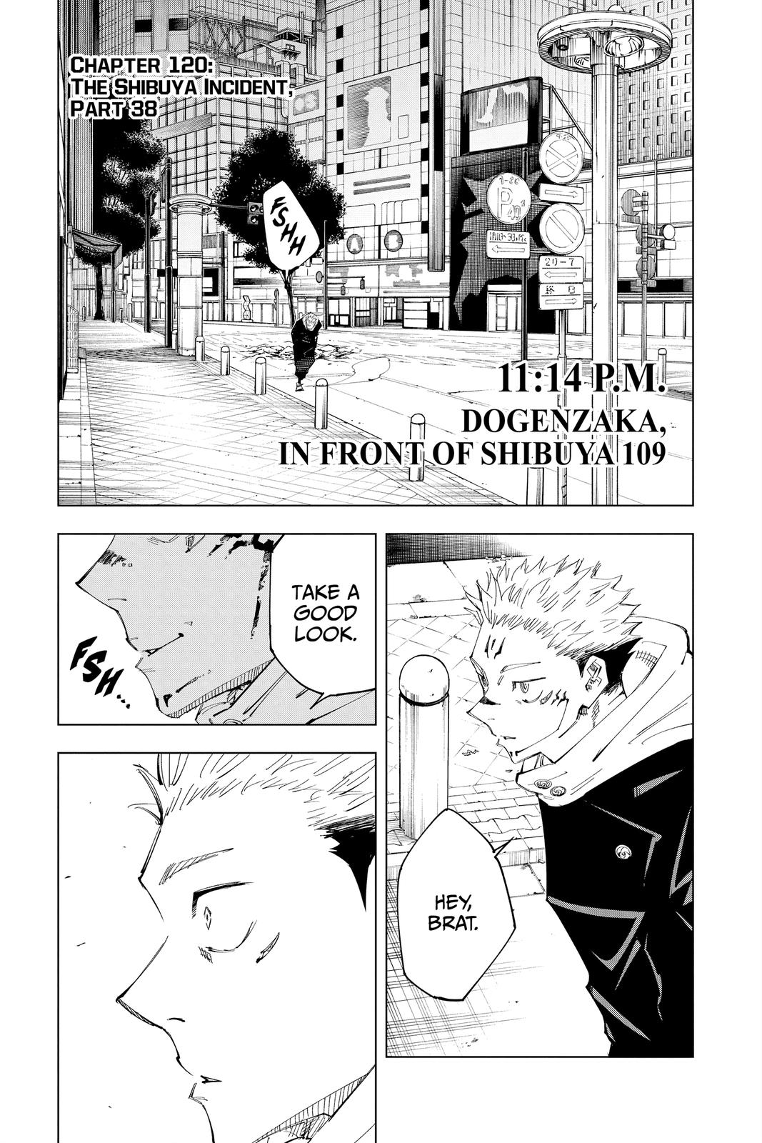 Jujutsu Kaisen Manga Chapter 120 page 1 - The Shibuya Incident, Part 38