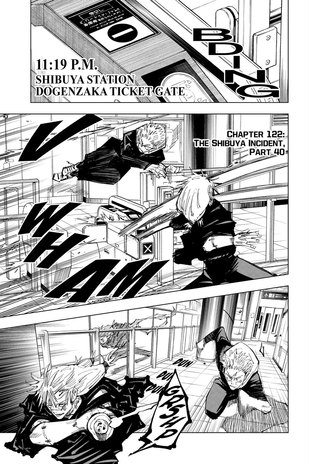 Jujutsu Kaisen Manga Chapter 122 page 1 - The Shibuya Incident, Part 40