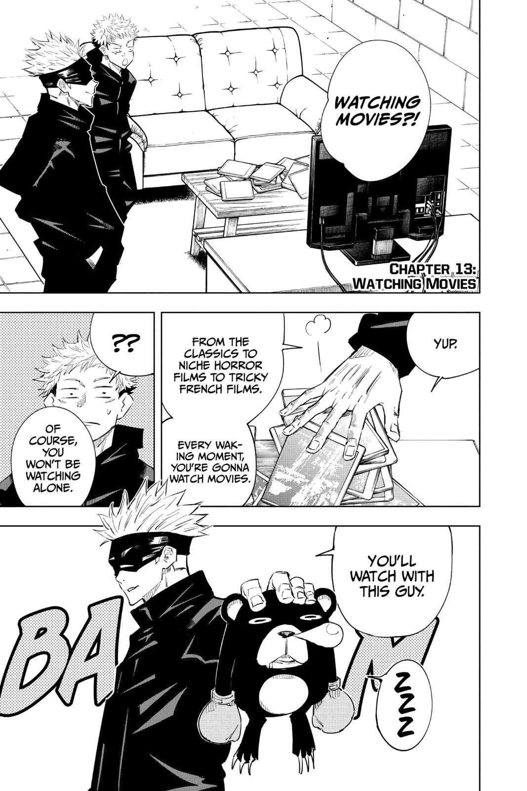 Jujutsu Kaisen Manga Chapter 13 page 1 - Watching Movies