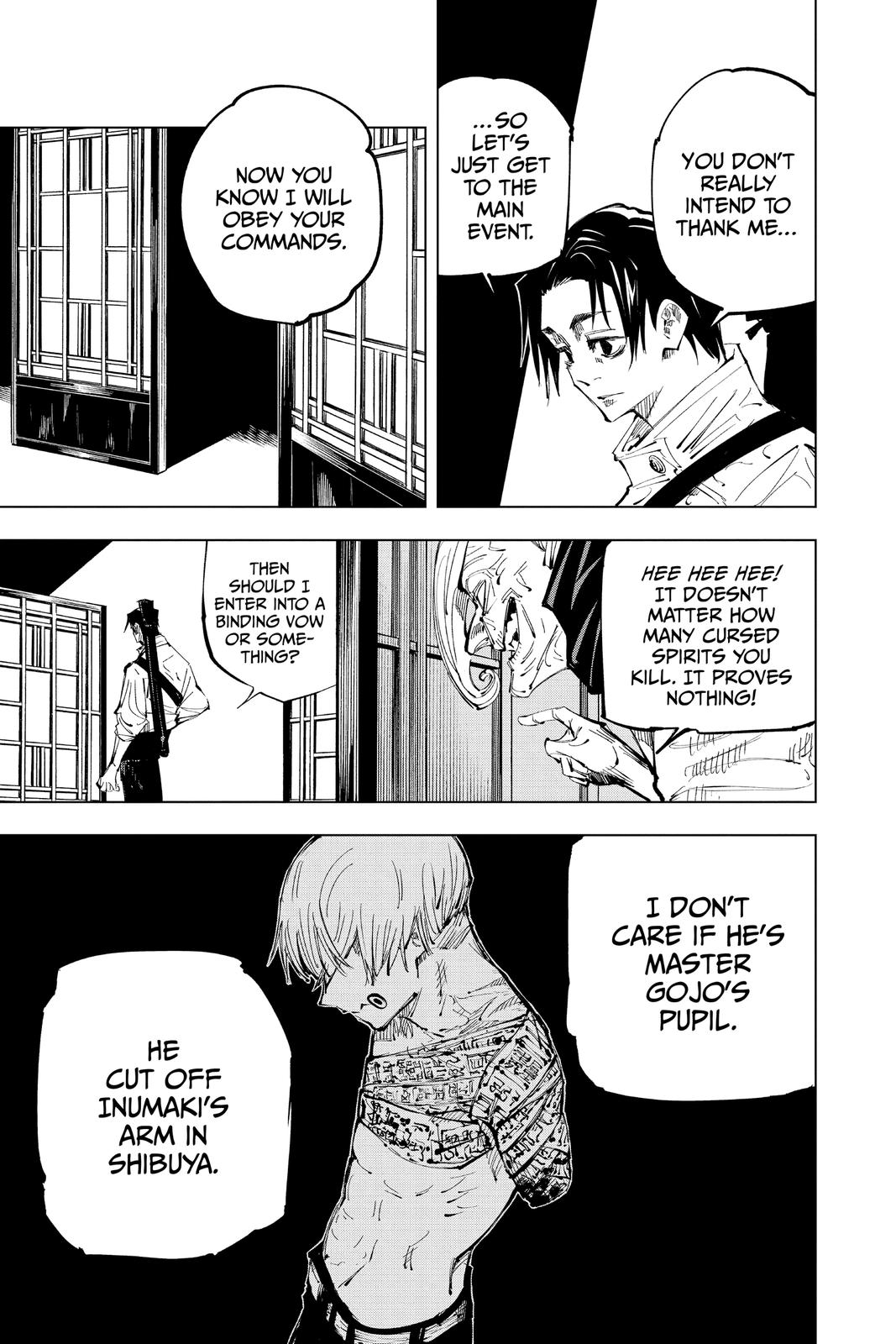 Jujutsu Kaisen Manga Chapter 137 page 18 - Hard and White