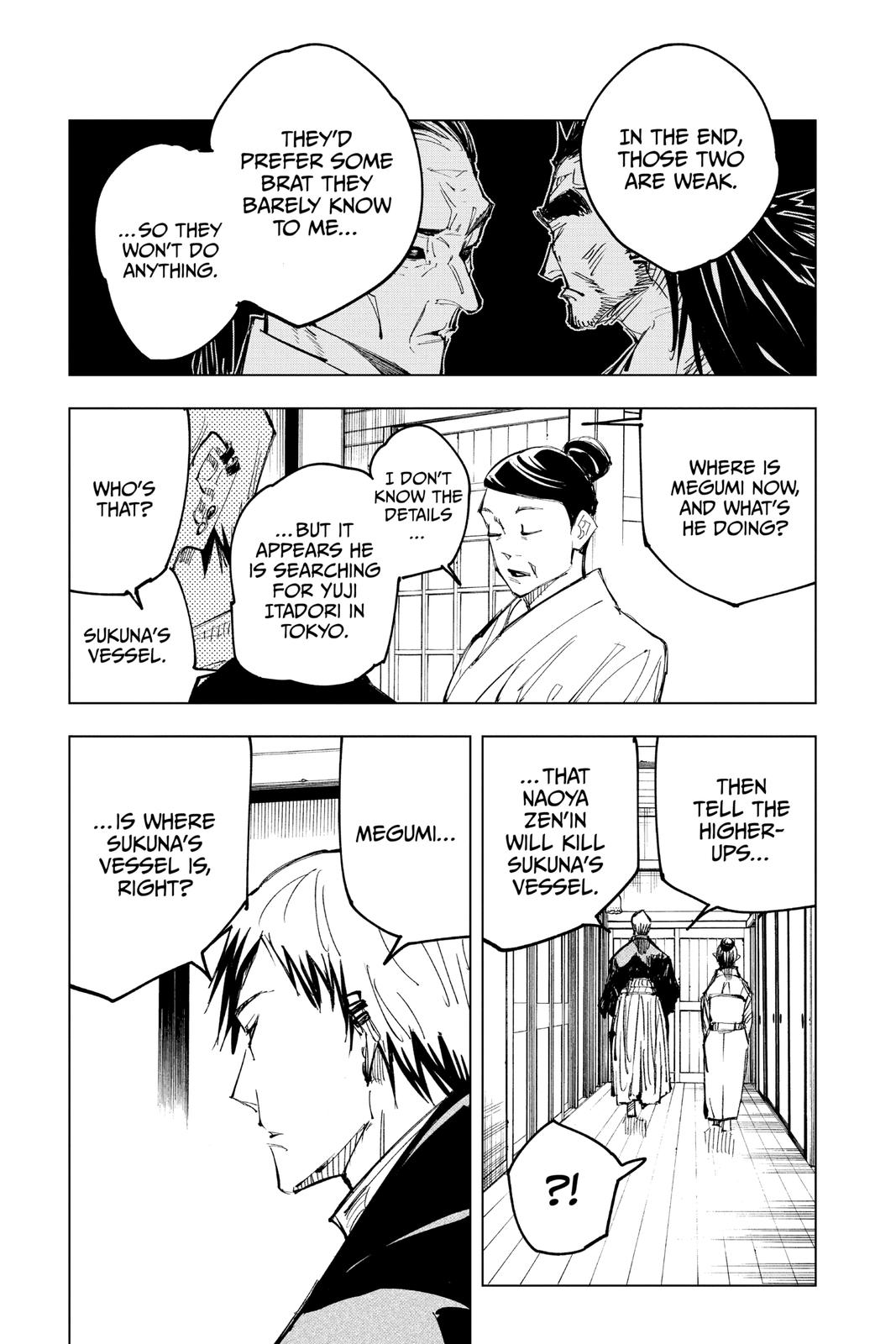 Jujutsu Kaisen Manga Chapter 138 page 11 - The Zenin Clan