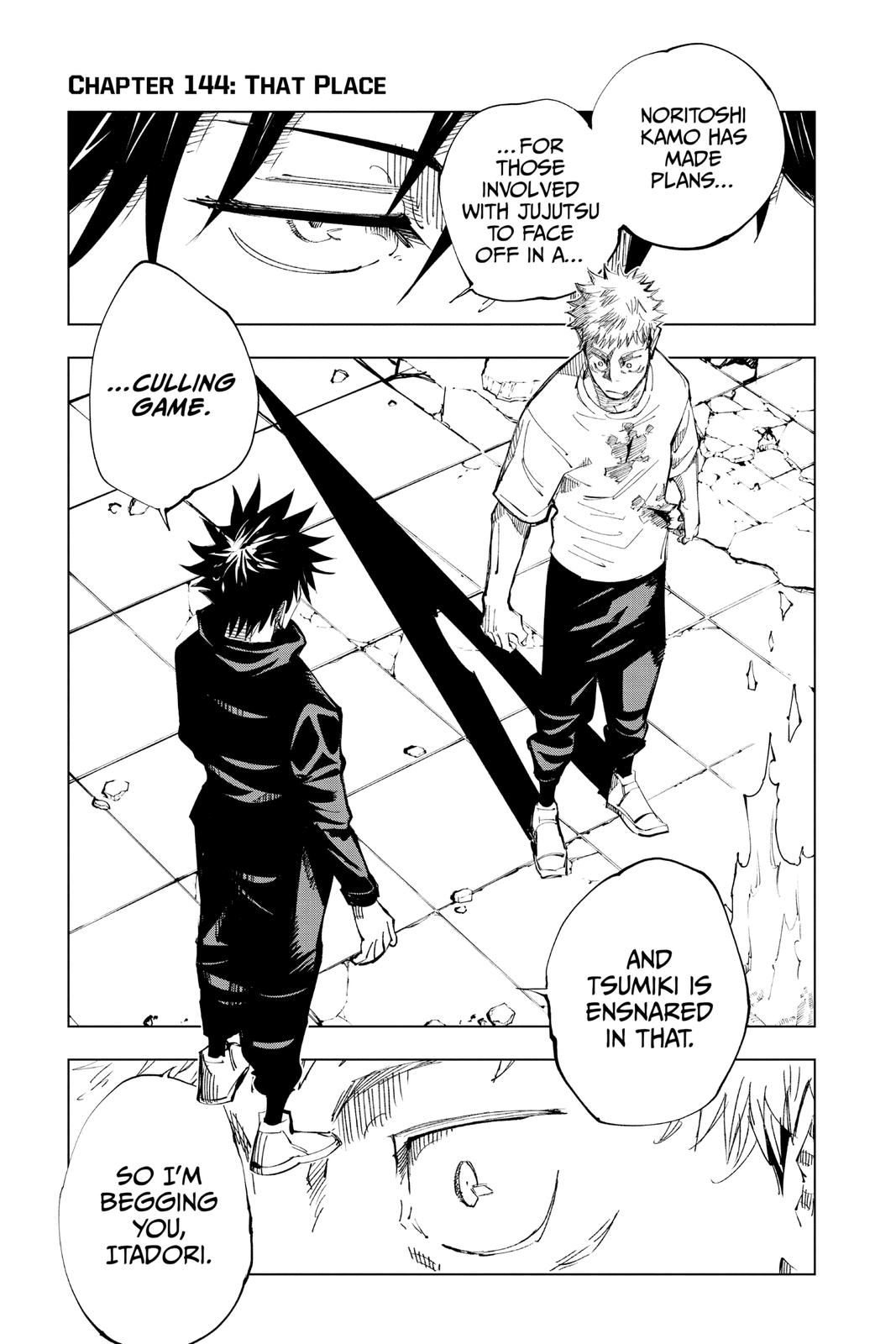 Jujutsu Kaisen Manga Chapter 144 page 1 - That Place