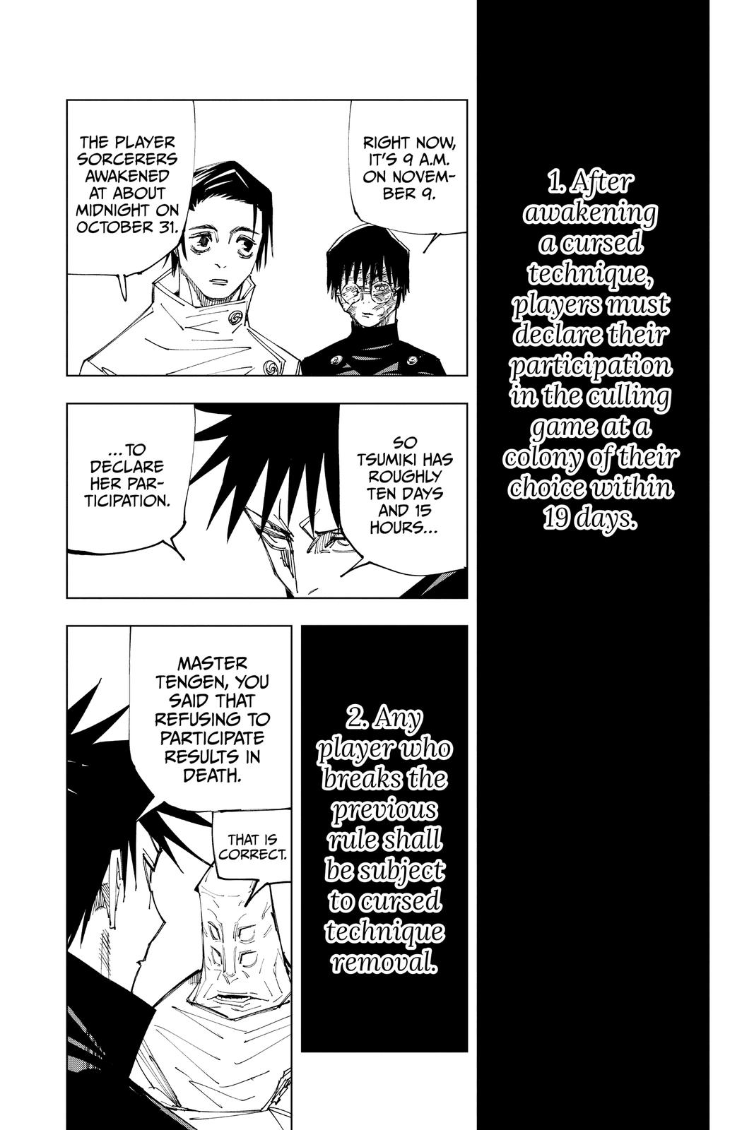 Jujutsu Kaisen Manga Chapter 146 page 4 - About the Culling Game