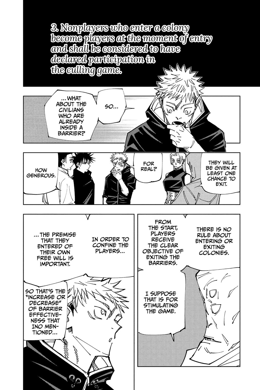 Jujutsu Kaisen Manga Chapter 146 page 6 - About the Culling Game