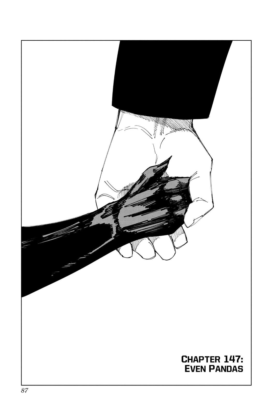 Jujutsu Kaisen Manga Chapter 147 page 1 - Even Pandas