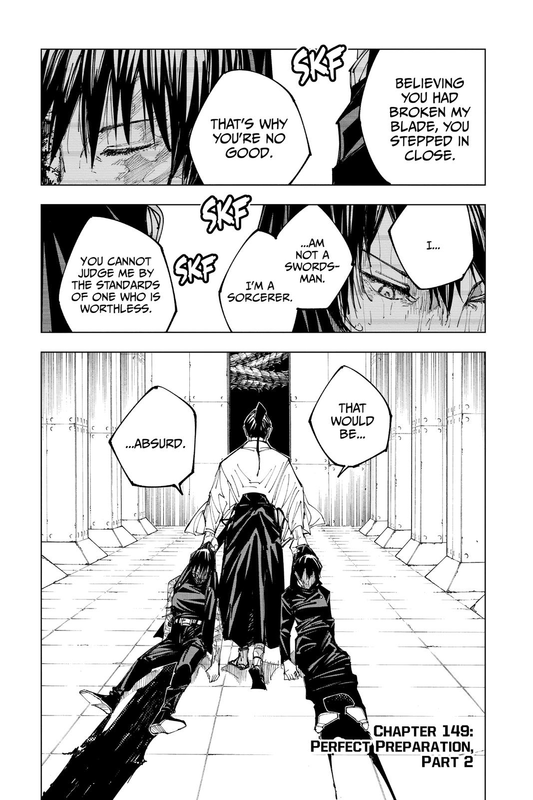 Jujutsu Kaisen Manga Chapter 149 page 1 - Perfect Preparation, Part 2