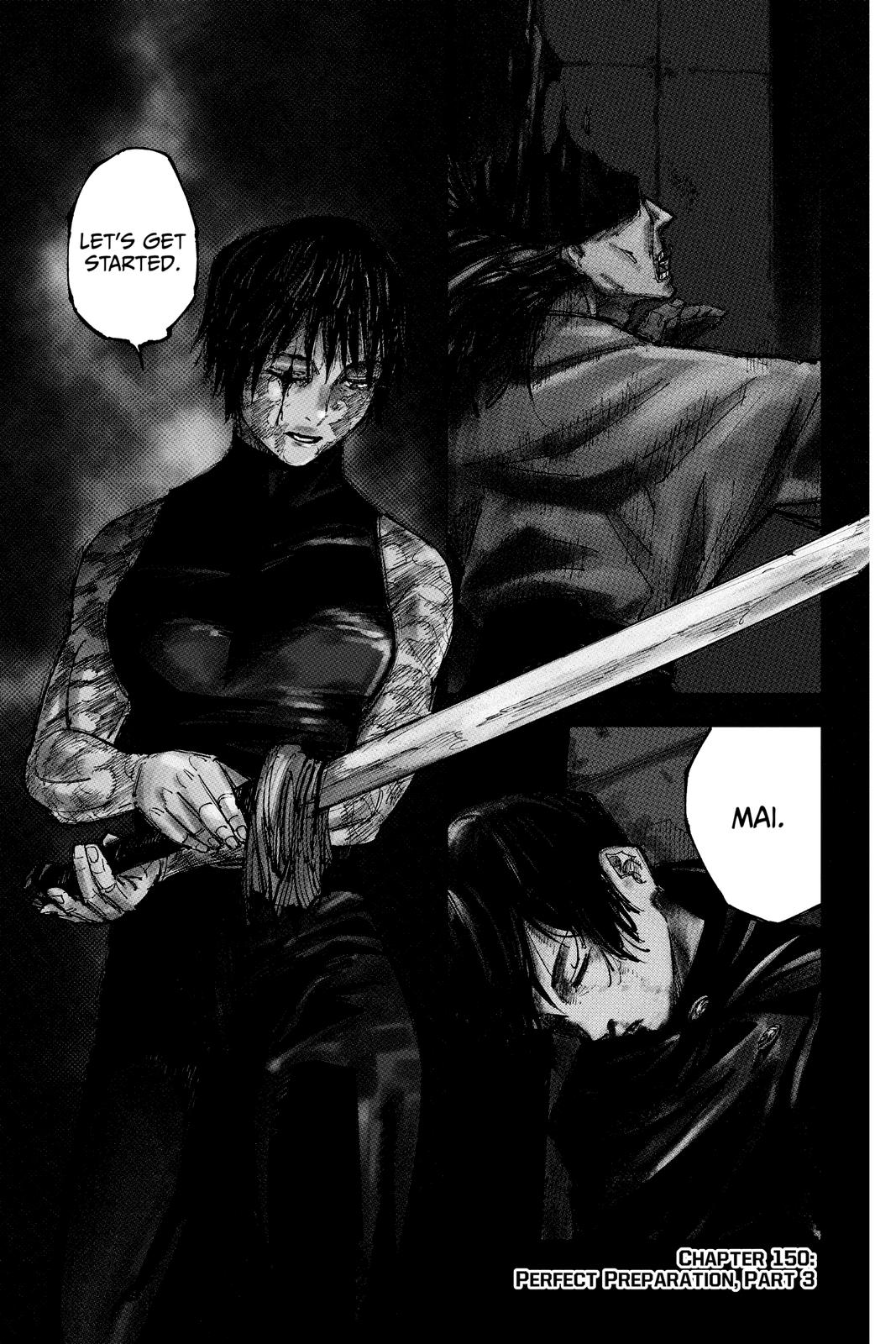 Jujutsu Kaisen Manga Chapter 150 page 1 - Perfect Preparation, Part 3