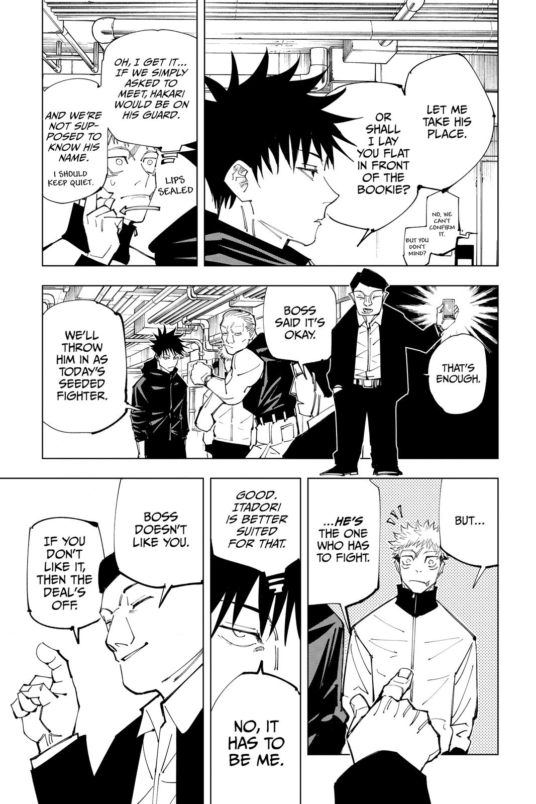 Jujutsu Kaisen Manga Chapter 153 page 11 - Underground Fight Club