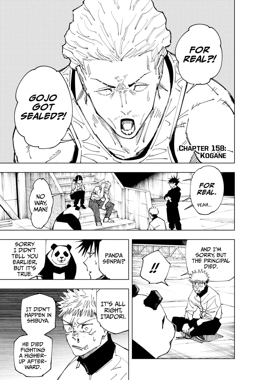 Jujutsu Kaisen Manga Chapter 158 page 1 - Kogane