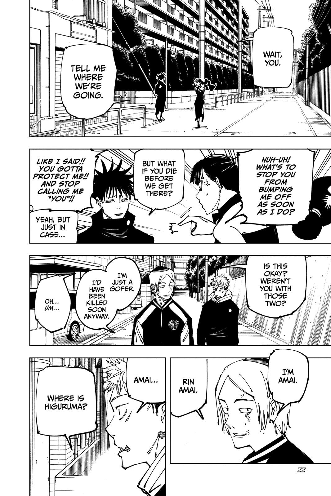 Jujutsu Kaisen Manga Chapter 162 page 22 - Tokyo No. 1 Colony, Part 2