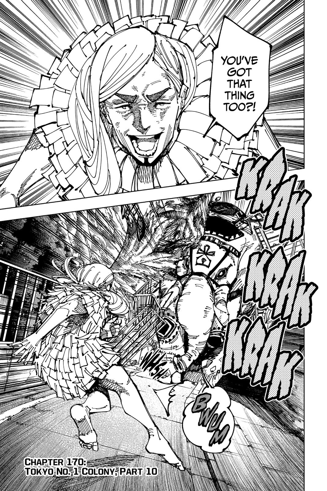 Jujutsu Kaisen Manga Chapter 170 page 1 - Tokyo No. 1 Colony, Part 10