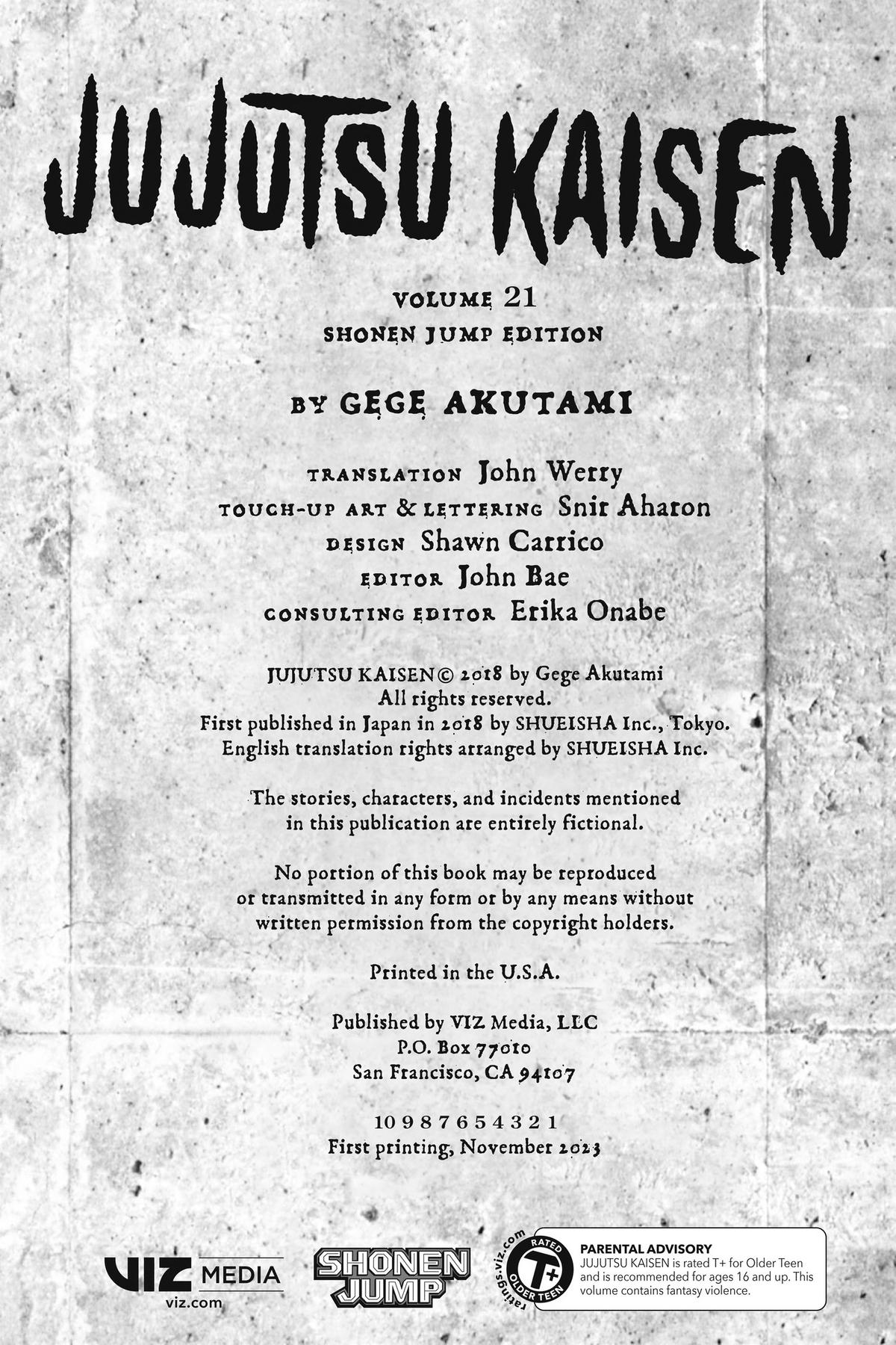 Jujutsu Kaisen Manga Chapter 181 page 3 - Tokyo No. 2 Colony, Part 1