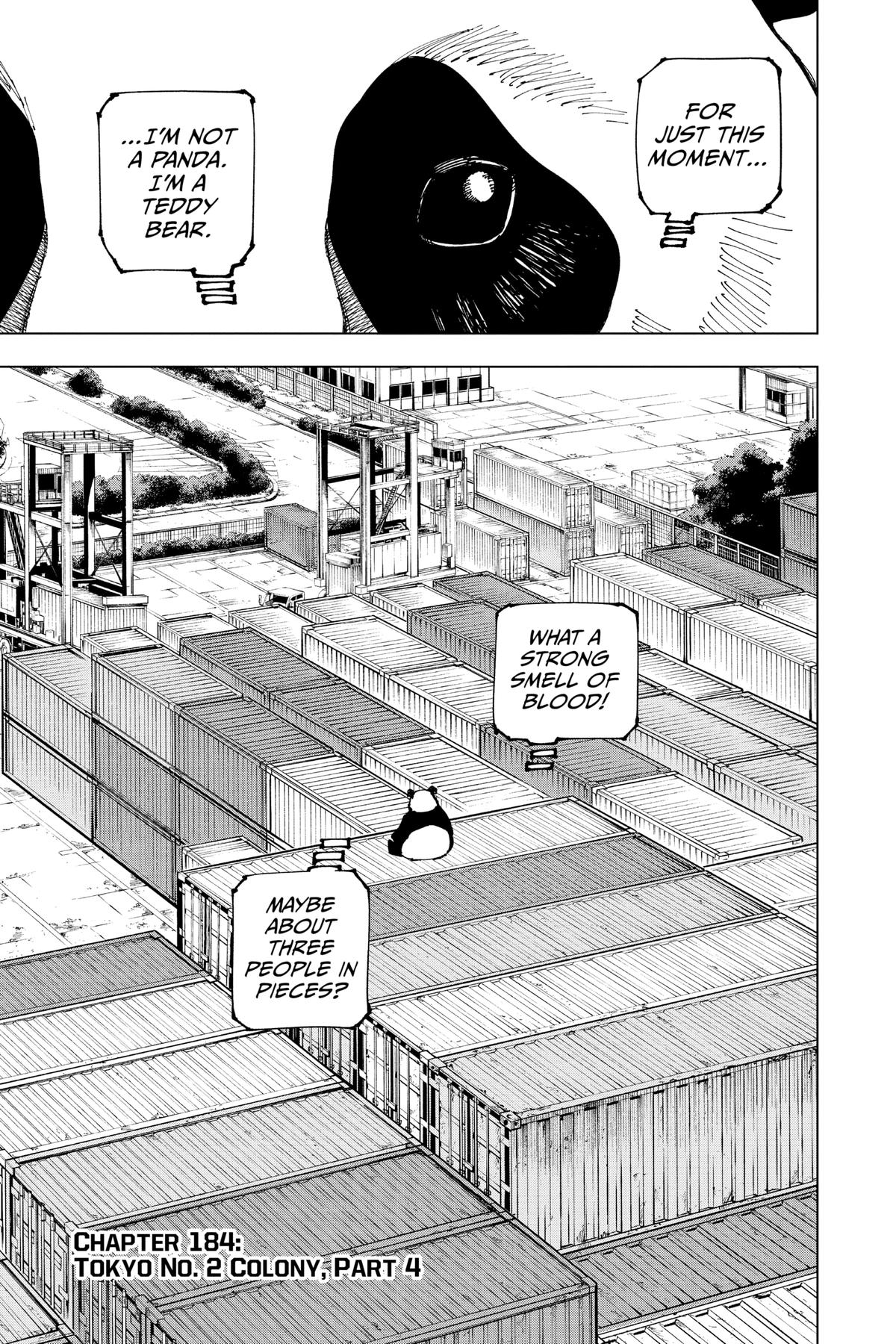 Jujutsu Kaisen Manga Chapter 184 page 1 - Tokyo No. 2 Colony, Part 4