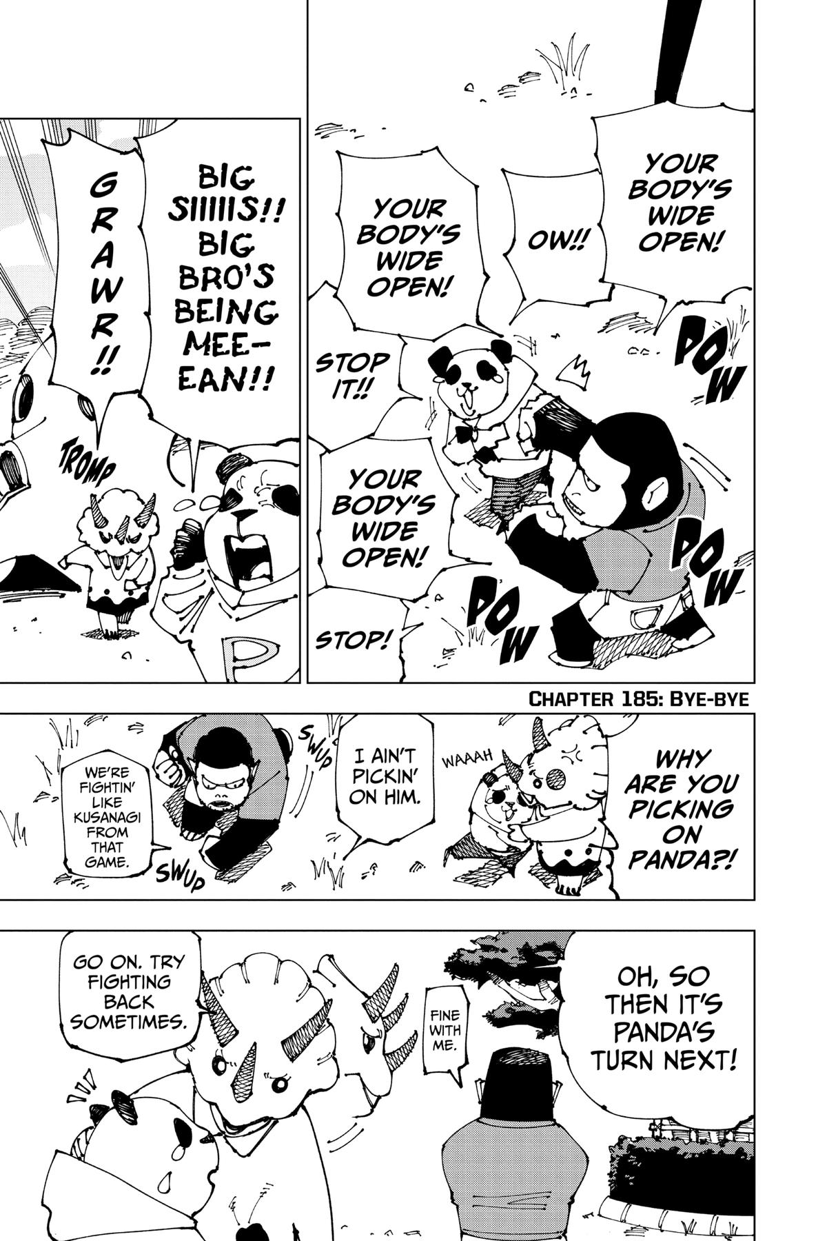 Jujutsu Kaisen Manga Chapter 185 page 1 - Bye-bye