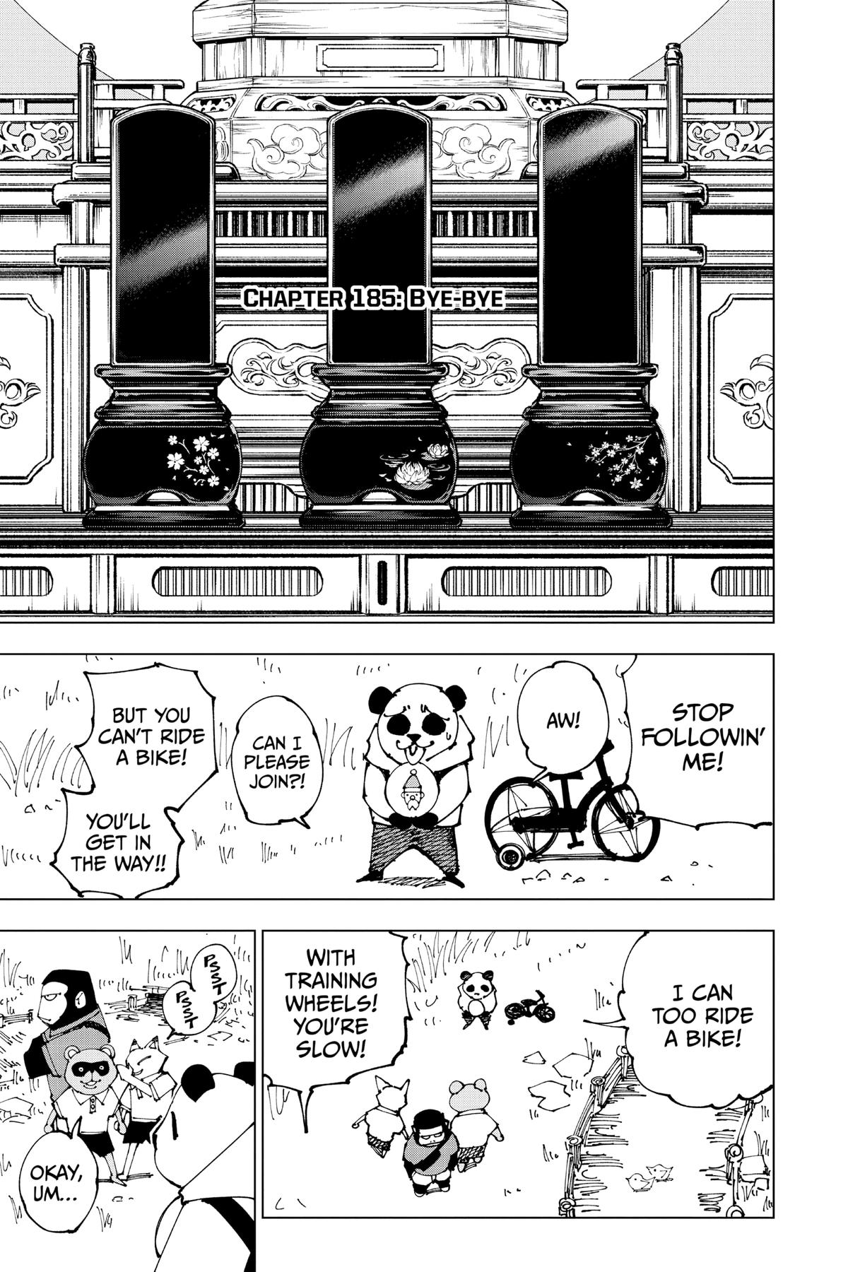Jujutsu Kaisen Manga Chapter 185 page 3 - Bye-bye