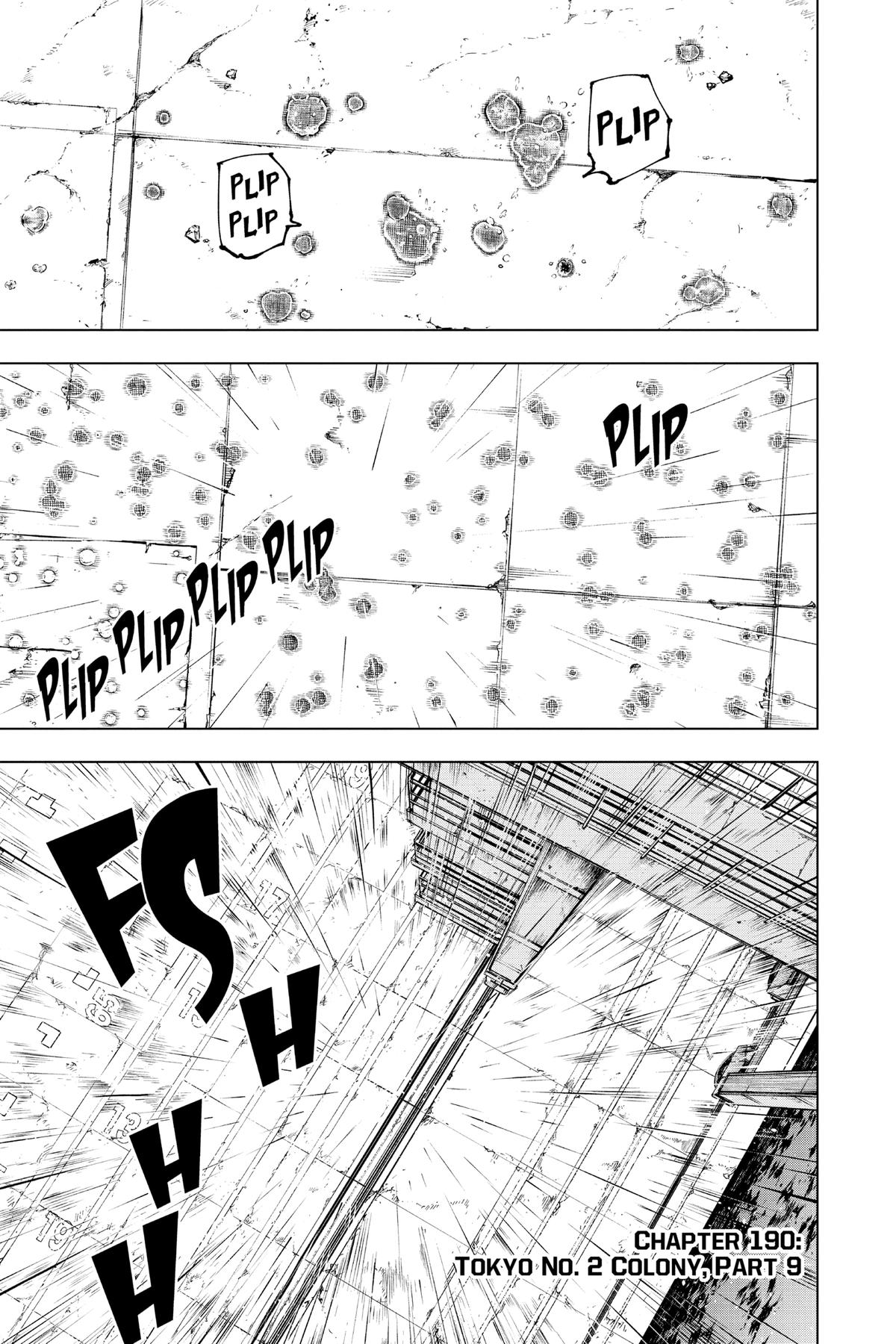 Jujutsu Kaisen Manga Chapter 190 page 1 - Tokyo No. 2 Colony, Part 9