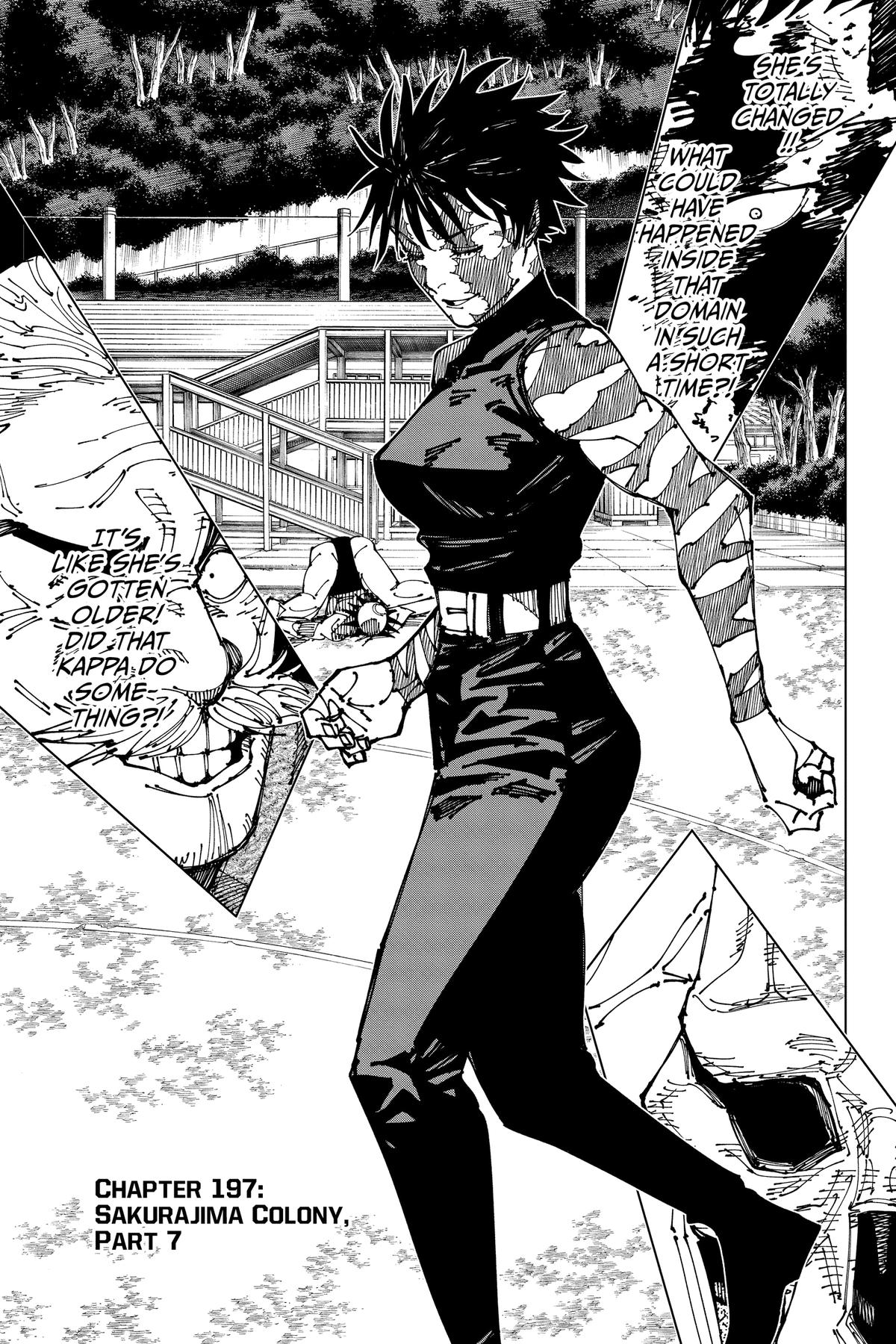Jujutsu Kaisen Manga Chapter 197 page 1 - Sakurajima Colony, Part 7