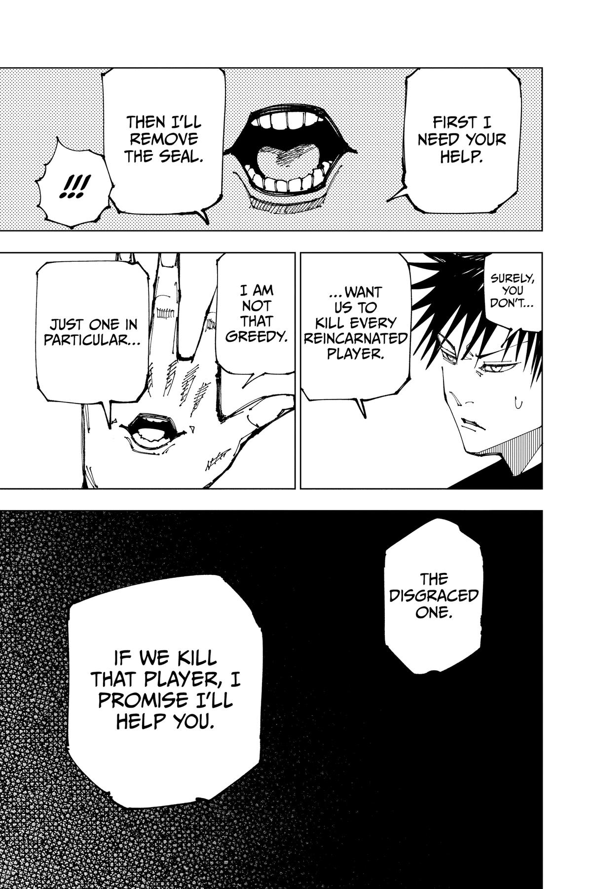 Jujutsu Kaisen Manga Chapter 199 page 17 - Resentful Names