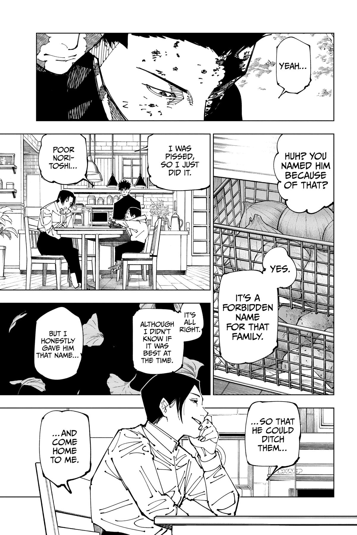 Jujutsu Kaisen Manga Chapter 199 page 3 - Resentful Names