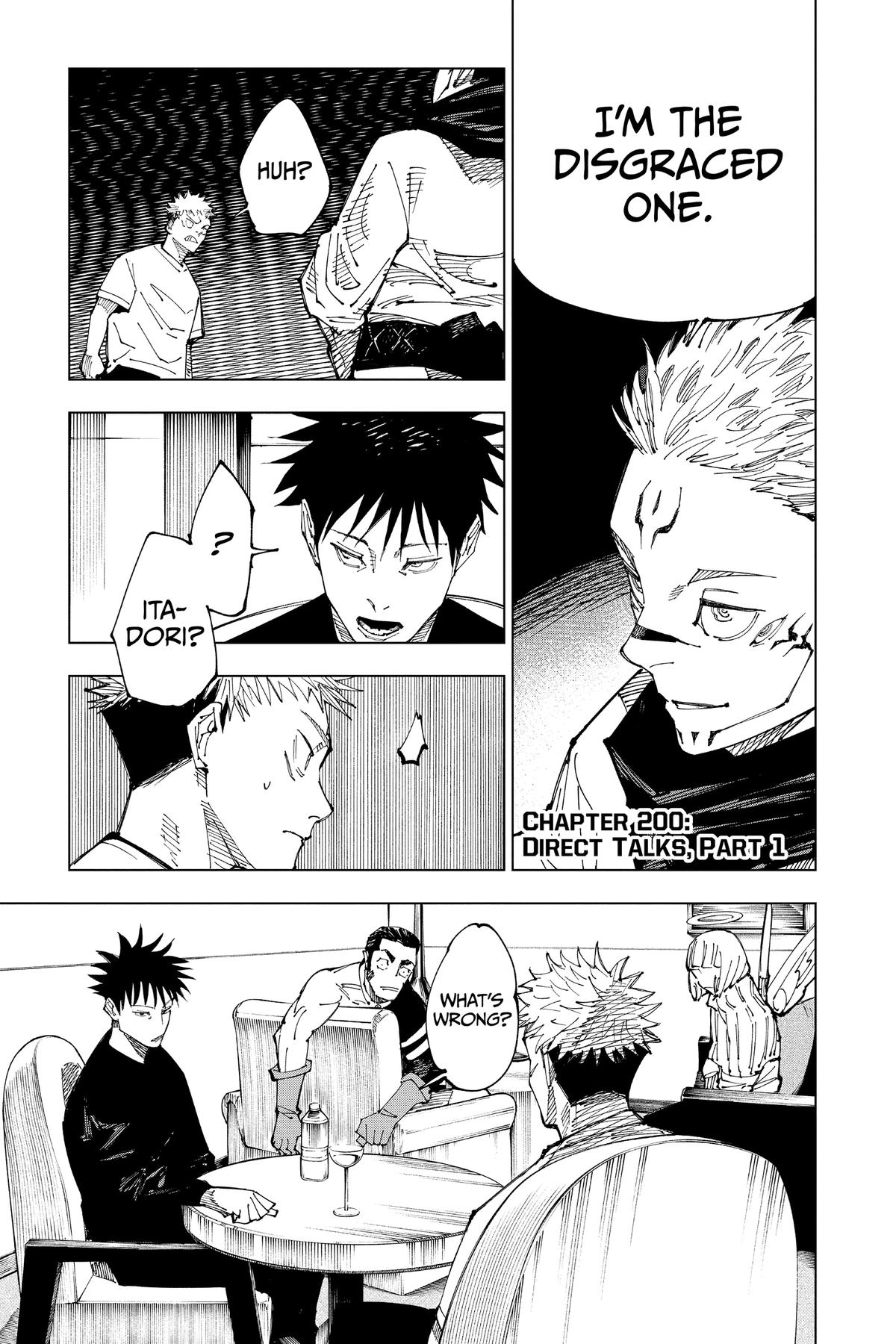 Jujutsu Kaisen Manga Chapter 200 page 7 - Direct Talks, Part 1