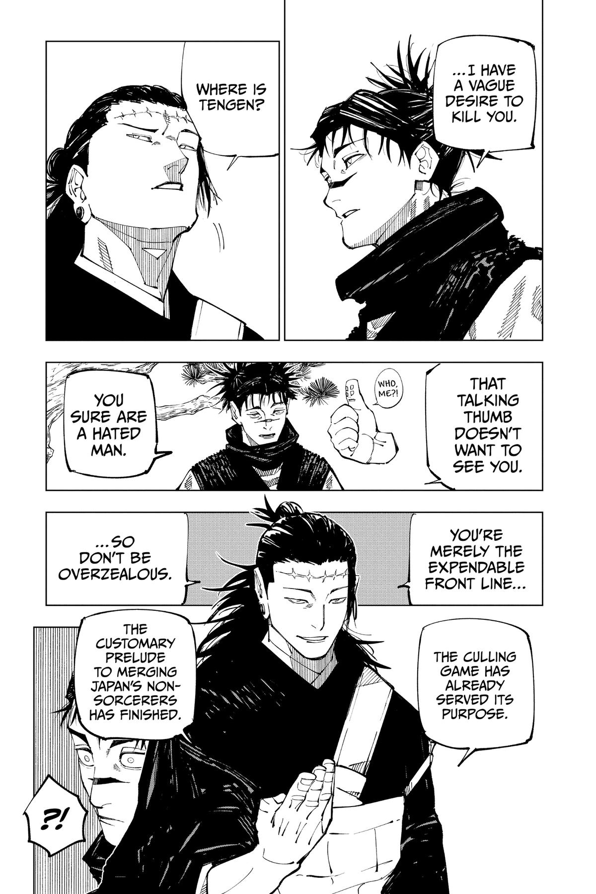 Jujutsu Kaisen Manga Chapter 202 page 10 - Blood and Oil