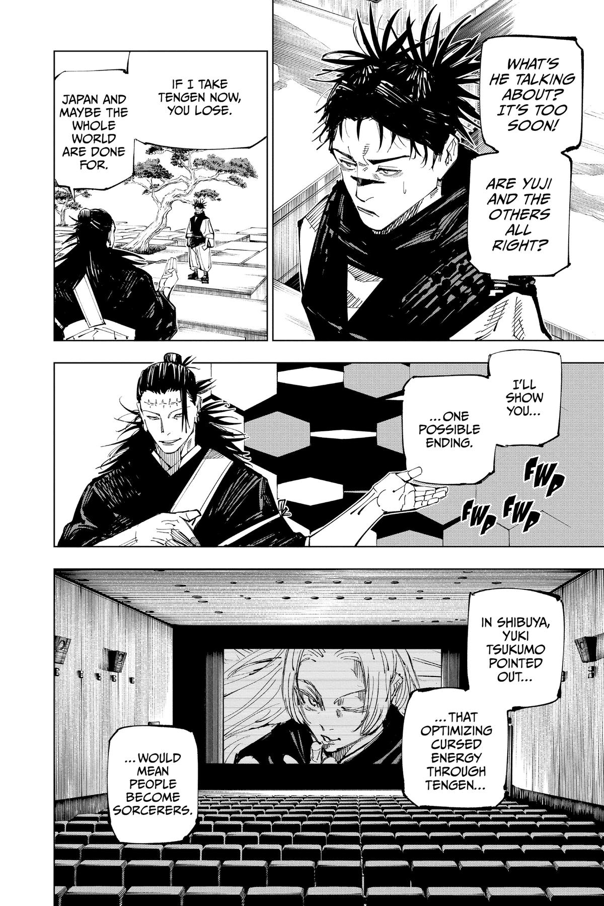 Jujutsu Kaisen Manga Chapter 202 page 11 - Blood and Oil