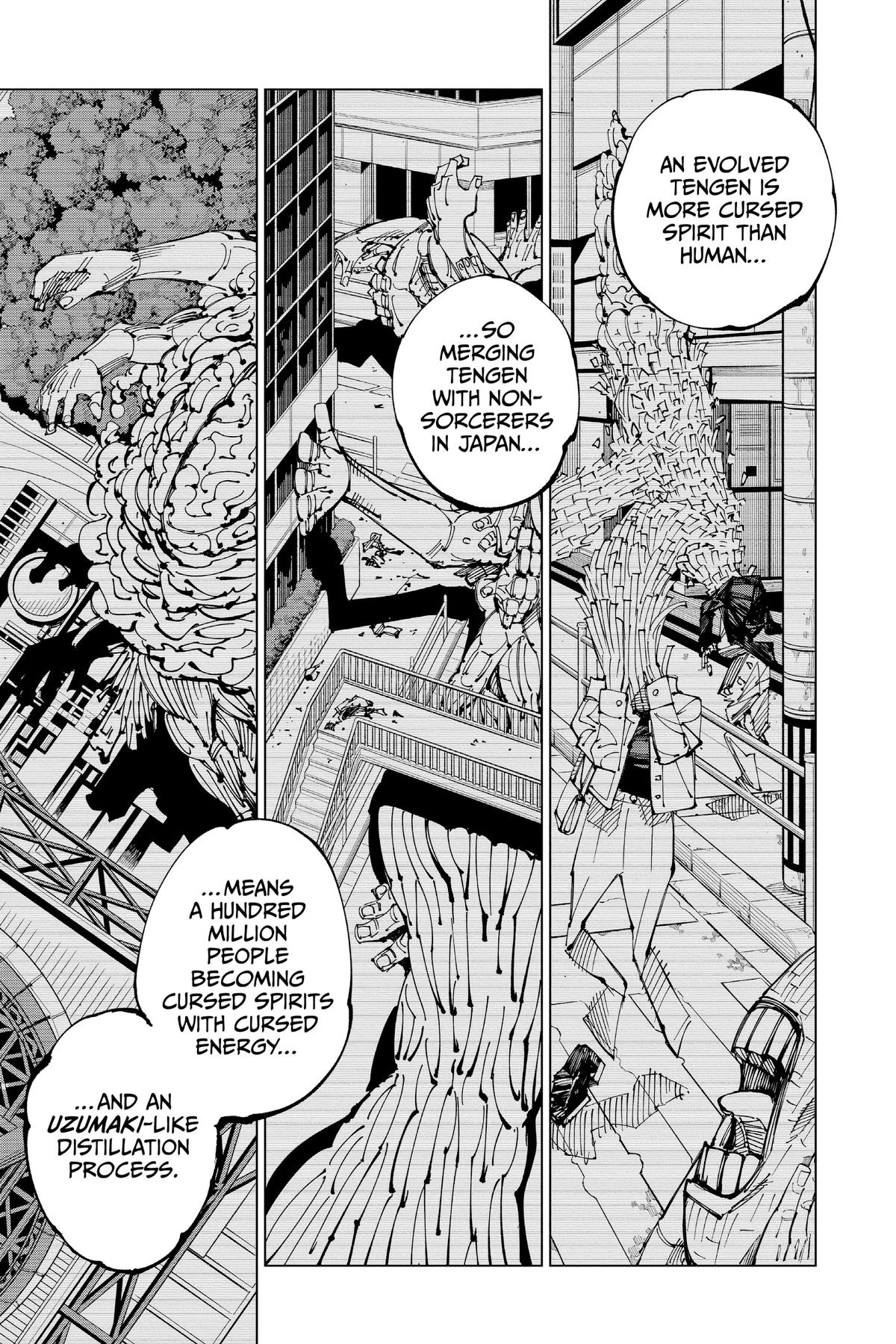 Jujutsu Kaisen Manga Chapter 202 page 14 - Blood and Oil