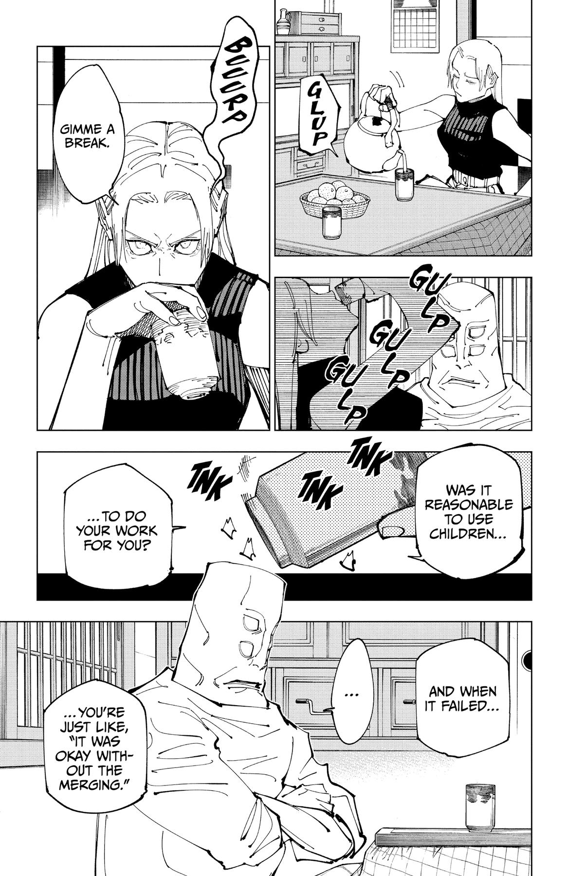 Jujutsu Kaisen Manga Chapter 202 page 3 - Blood and Oil