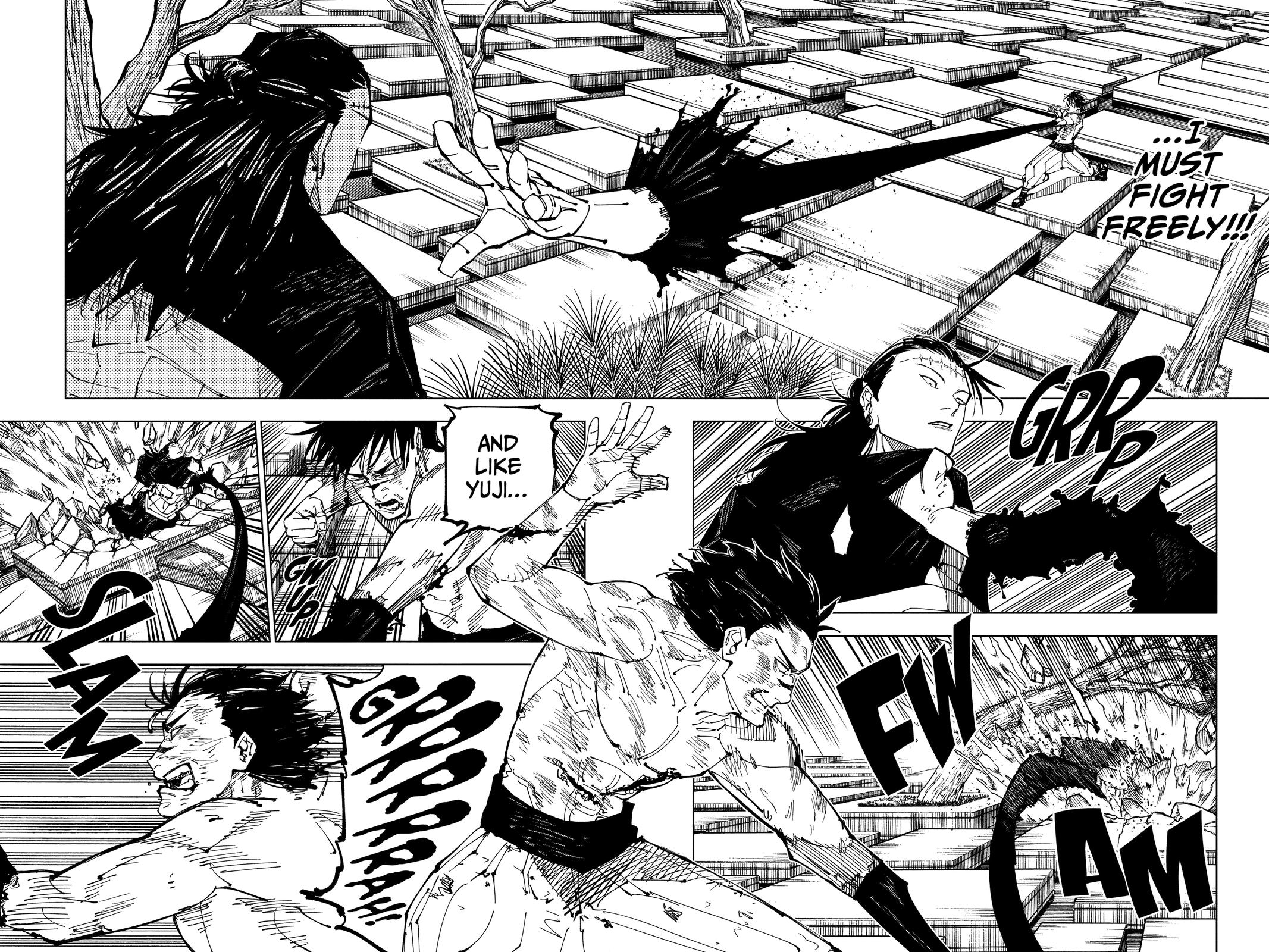 Jujutsu Kaisen Manga Chapter 204 page 12 - Blood and Oil, Part 3
