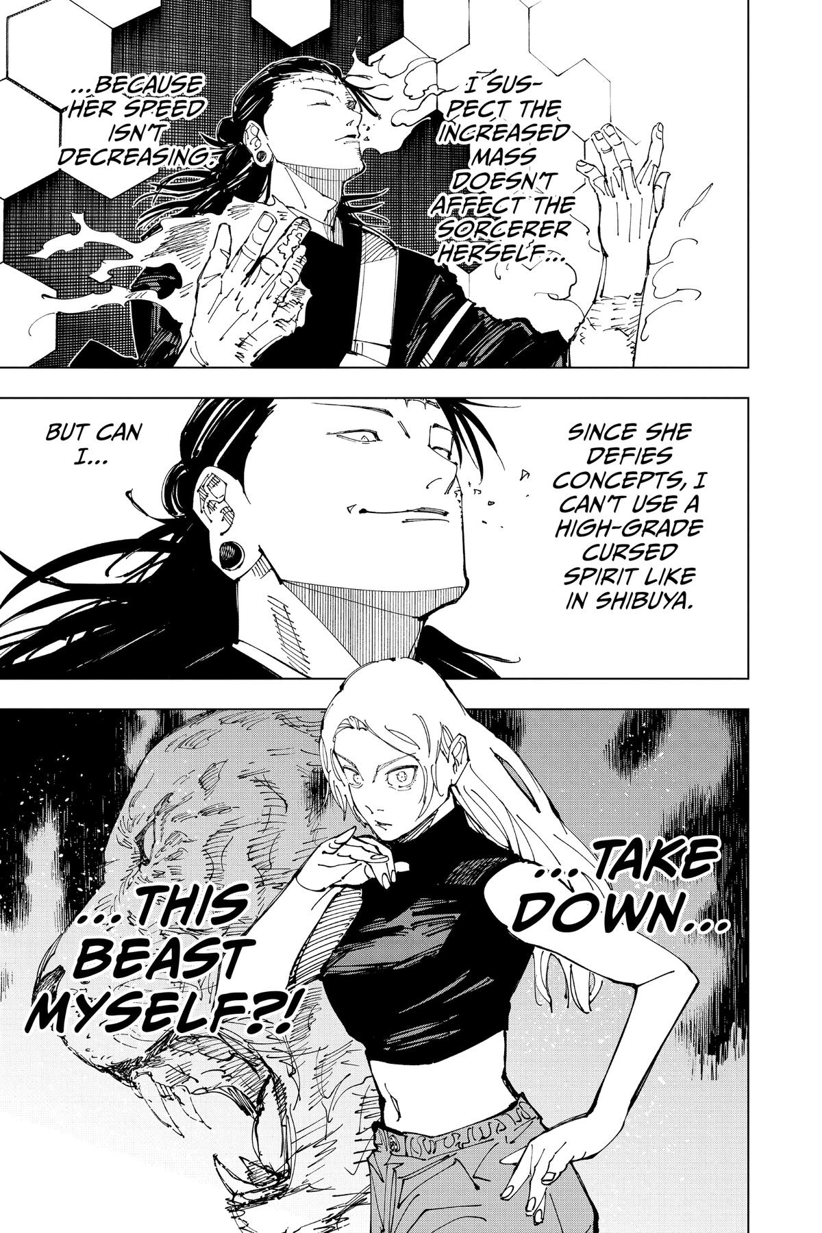 Jujutsu Kaisen Manga Chapter 205 page 11 - Stars and Oil