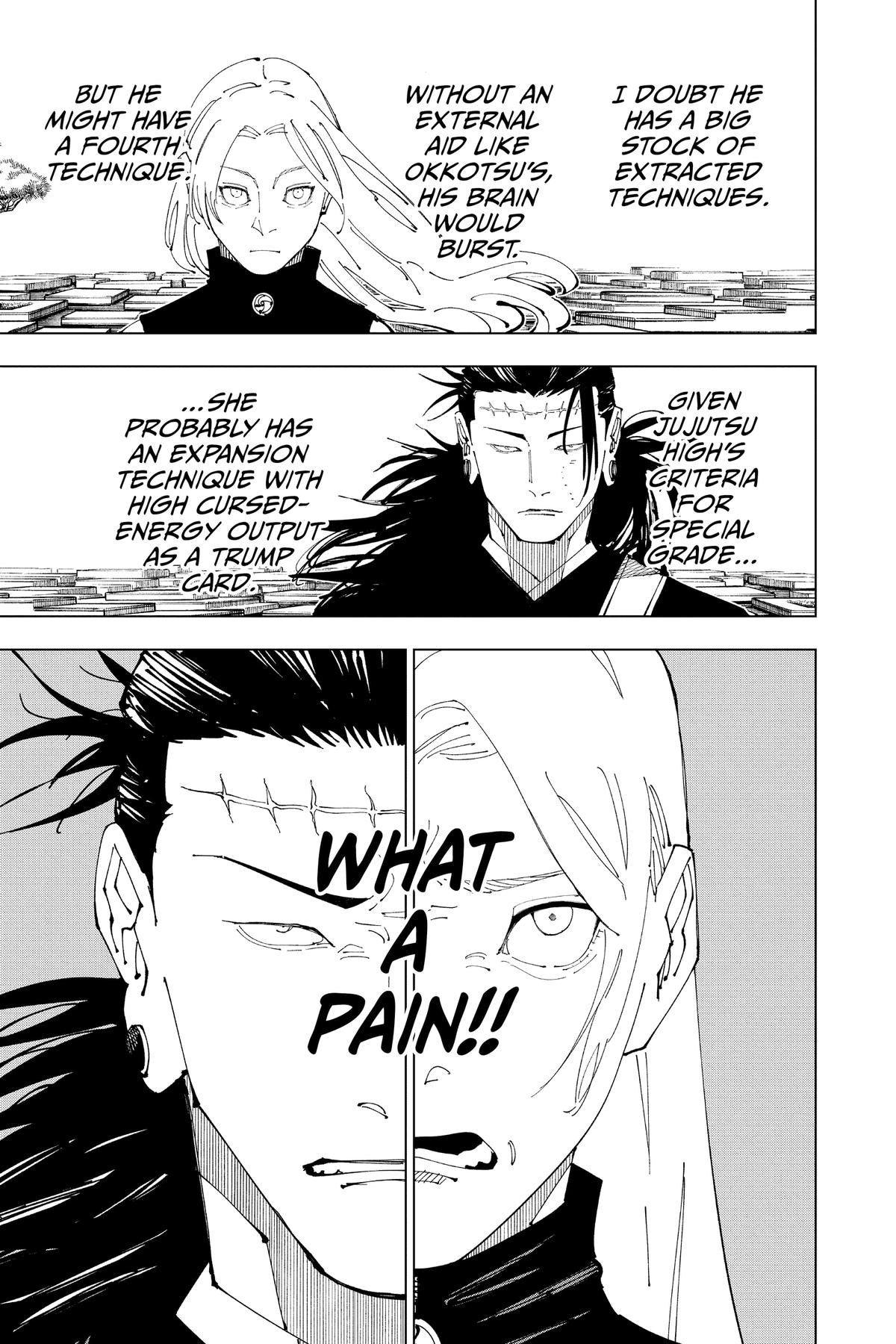 Jujutsu Kaisen Manga Chapter 205 page 13 - Stars and Oil