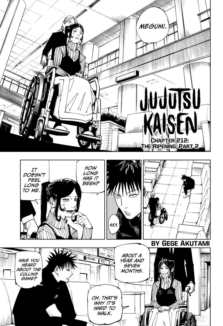 Jujutsu Kaisen Manga Chapter 212 page 1 - The Ripening, Part 2