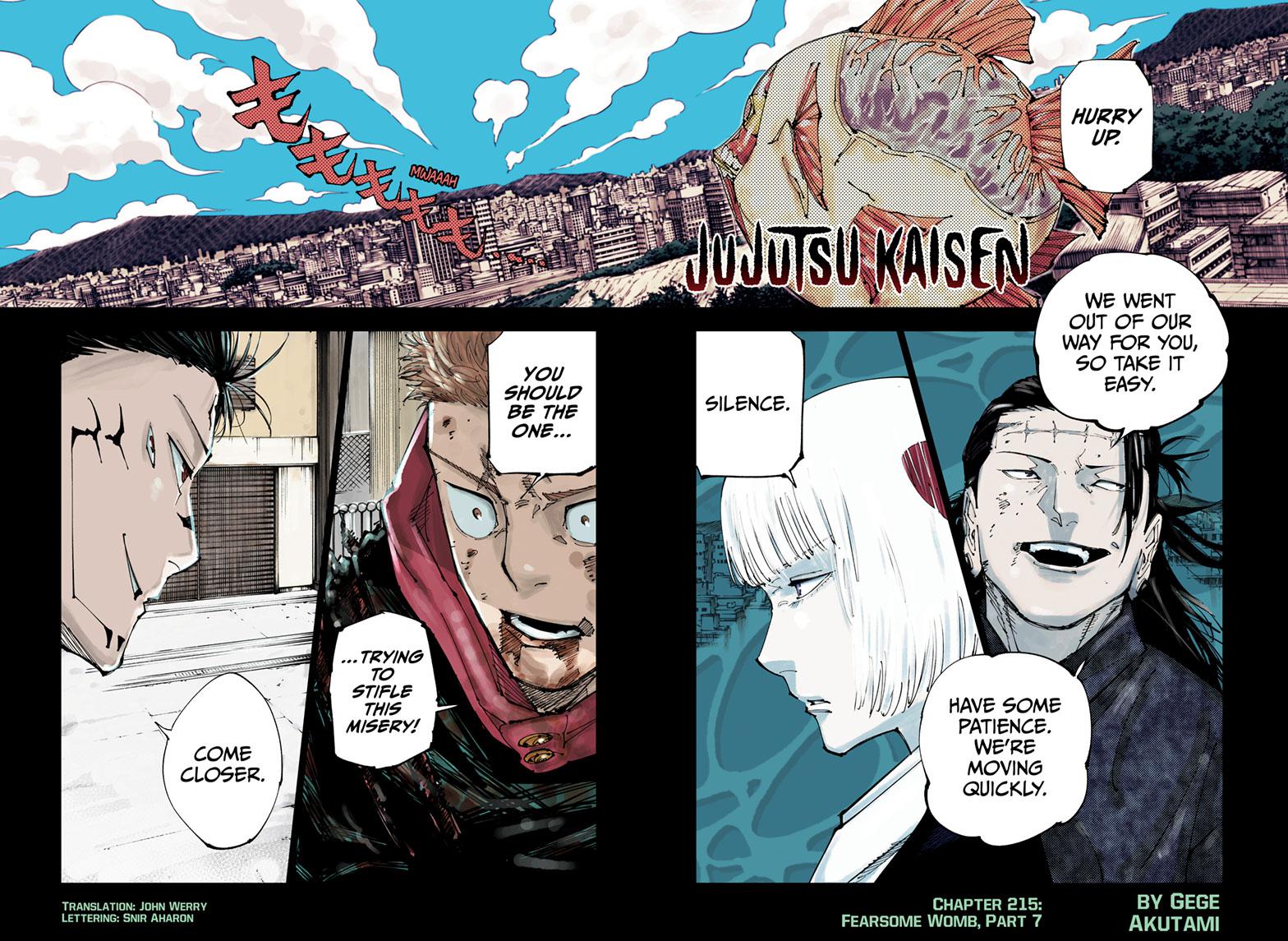 Jujutsu Kaisen Manga Chapter 215 page 1 - Fearsome Womb, Part 7