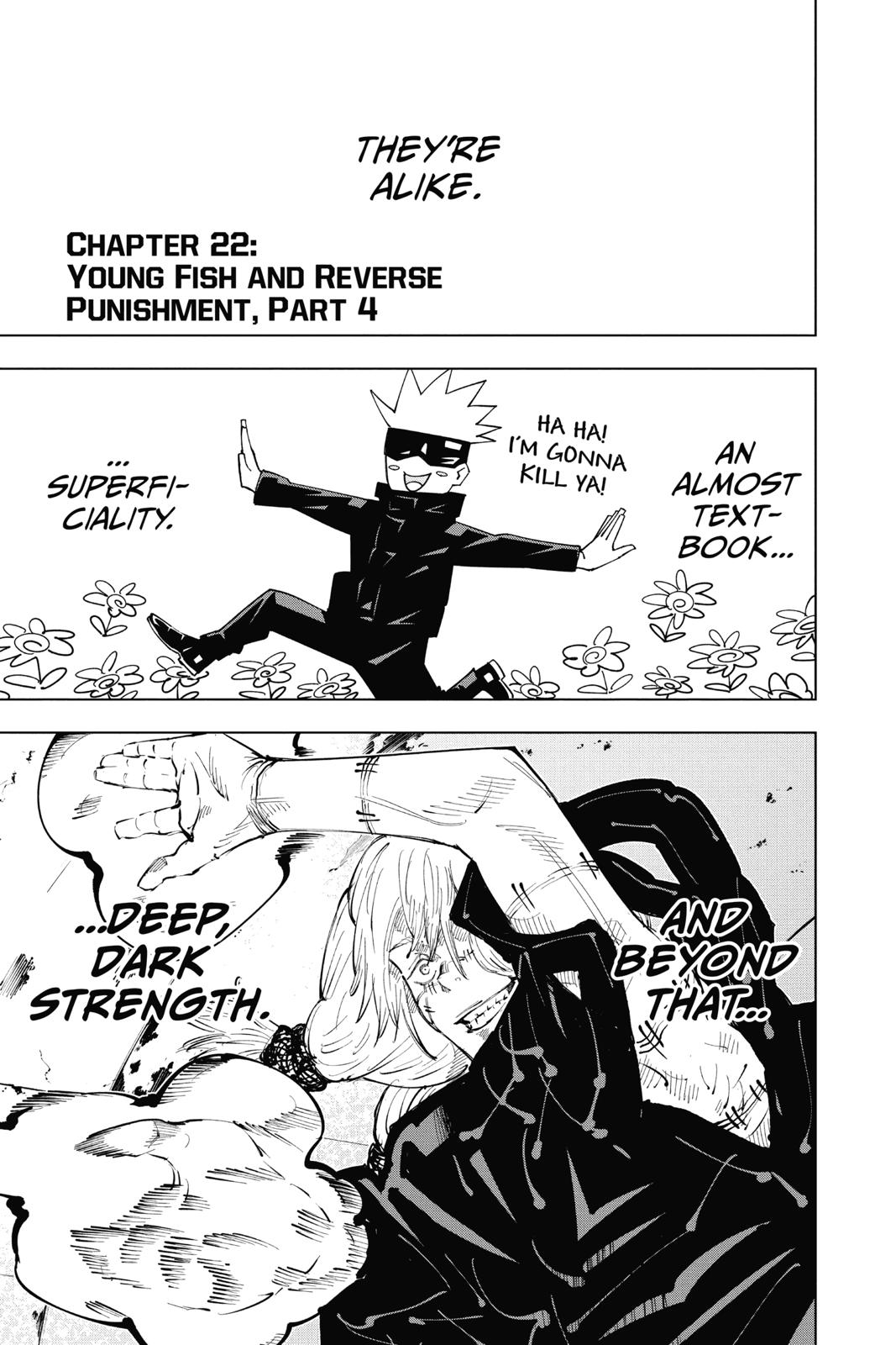 Jujutsu Kaisen Manga Chapter 22 page 1 - Young Fish and Reverse Punishment, Part 4