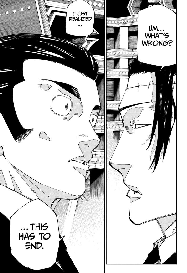 Jujutsu Kaisen Manga Chapter 243 page 10 - Foolish Survivor —Laughing It Up—