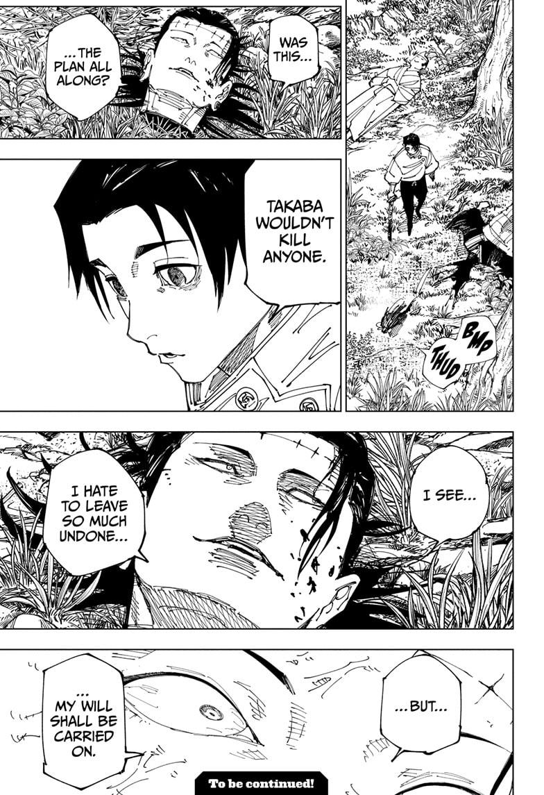 Jujutsu Kaisen Manga Chapter 243 page 17 - Foolish Survivor —Laughing It Up—