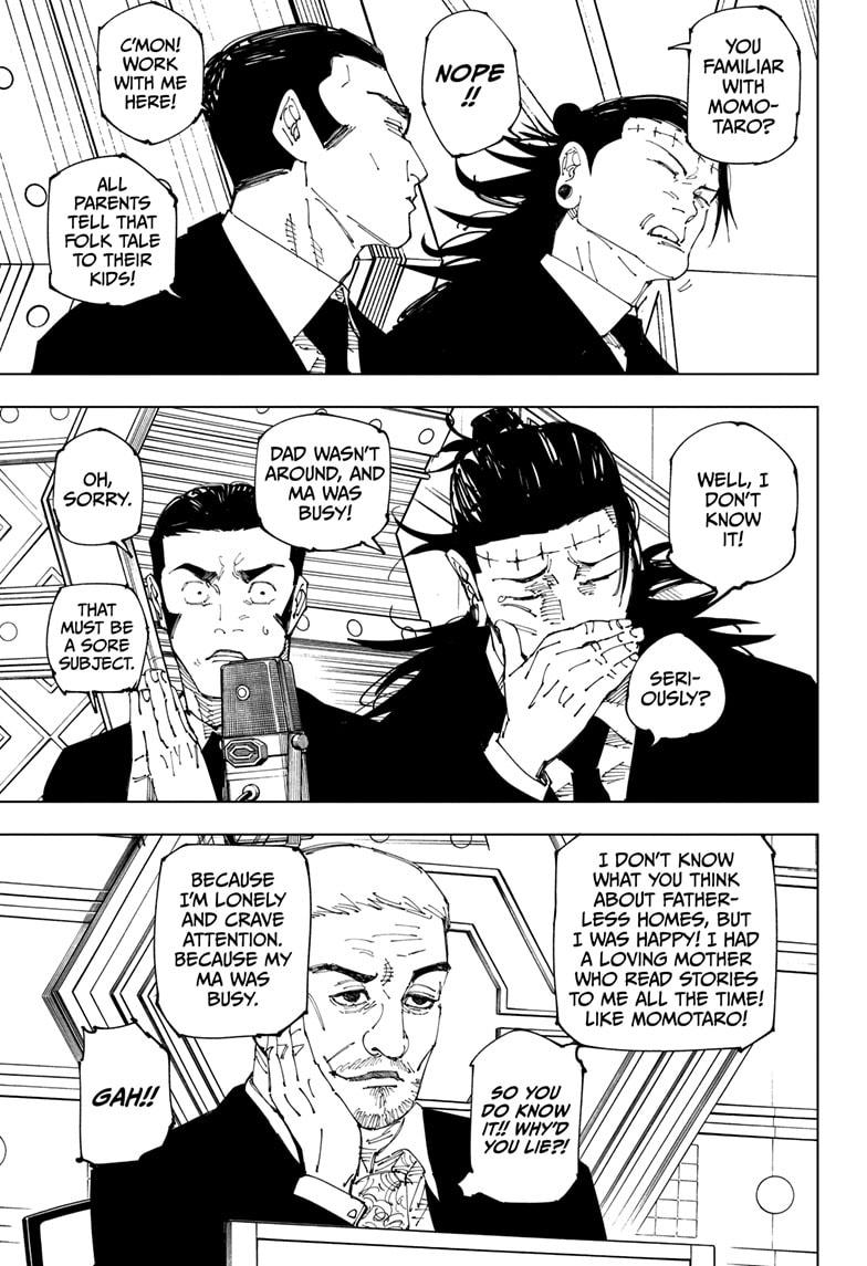 Jujutsu Kaisen Manga Chapter 243 page 3 - Foolish Survivor —Laughing It Up—