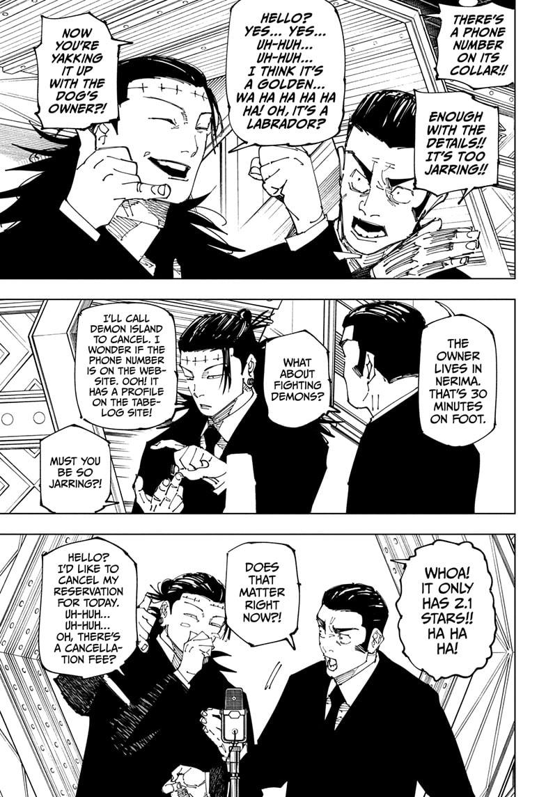 Jujutsu Kaisen Manga Chapter 243 page 7 - Foolish Survivor —Laughing It Up—