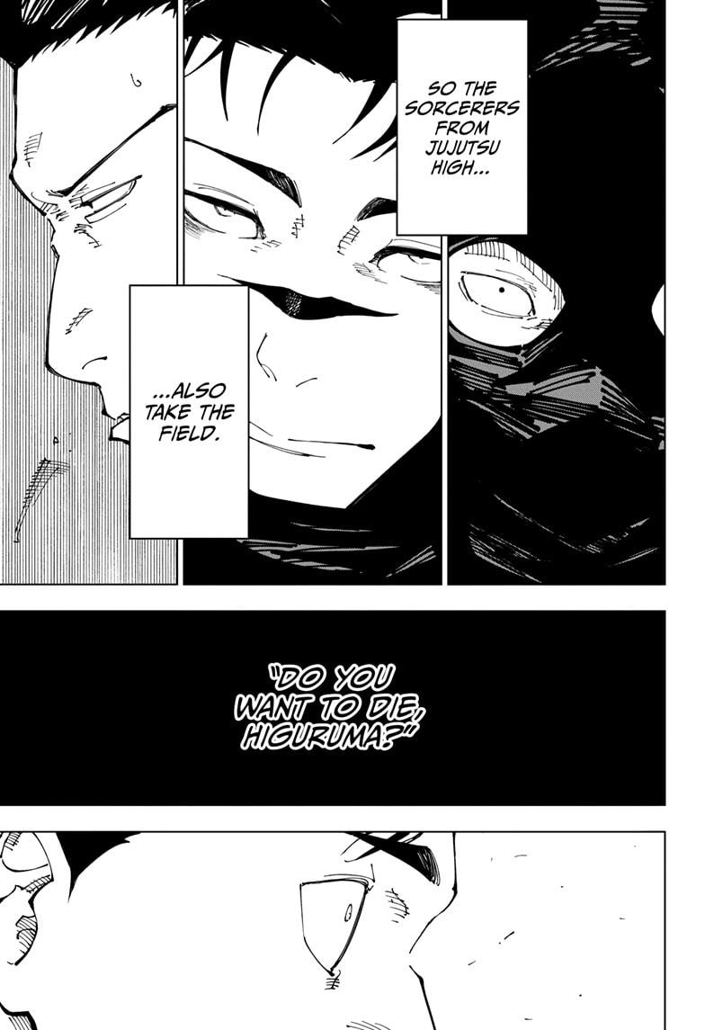 Jujutsu Kaisen Manga Chapter 245 page 17 - Inhuman Makyo Shinjuku Showdown, Part 17