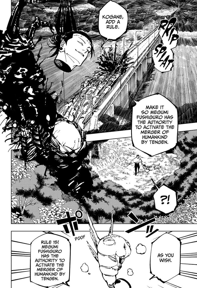 Jujutsu Kaisen Manga Chapter 249 page 4 - Inhuman Makyo Shinjuku Showdown, Part 21