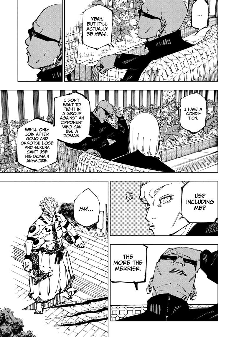 Jujutsu Kaisen Manga Chapter 255 page 5 - Inhuman Makyo Shinjuku Showdown, Part 27