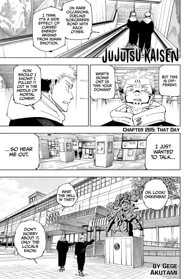 Jujutsu Kaisen Manga Chapter 265 page 1 - That Day