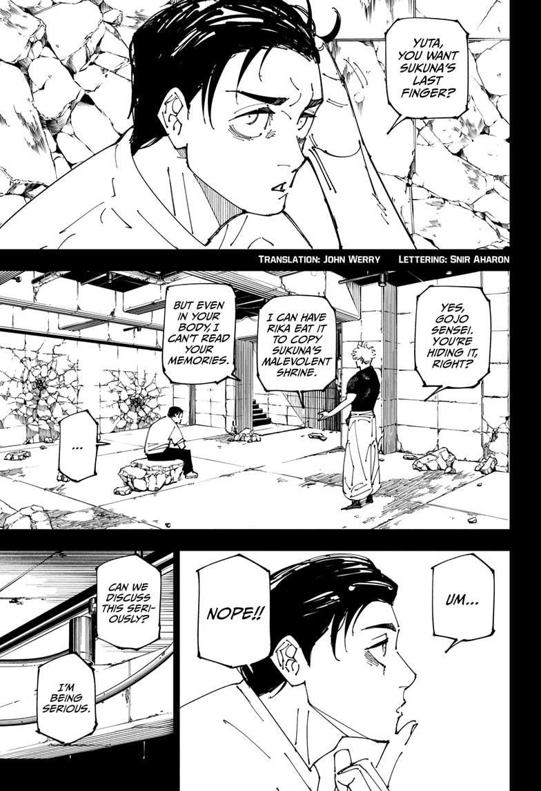Jujutsu Kaisen Manga Chapter 267 page 3 - Inhuman Makyo Shinjuku Showdown, Part 38
