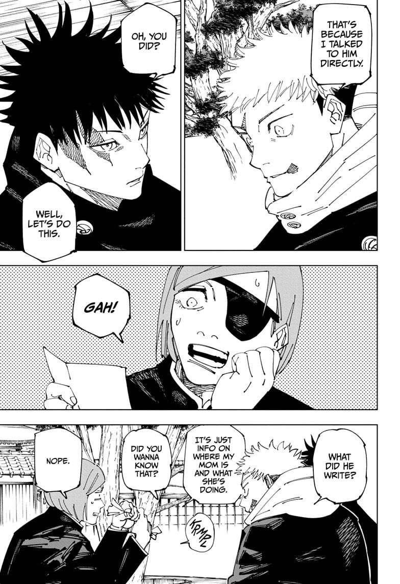 Jujutsu Kaisen Manga Chapter 268 page 15 - Settling Matters