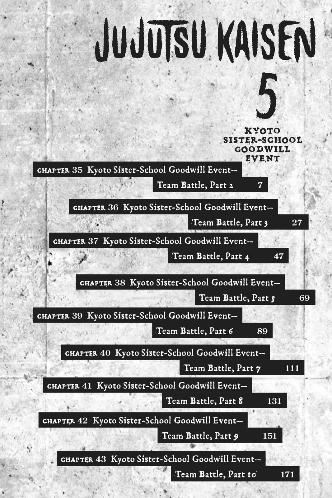 Jujutsu Kaisen Manga Chapter 35 page 6 - Kyoto Sister School Goodwill Event - Team Battle, Part 2