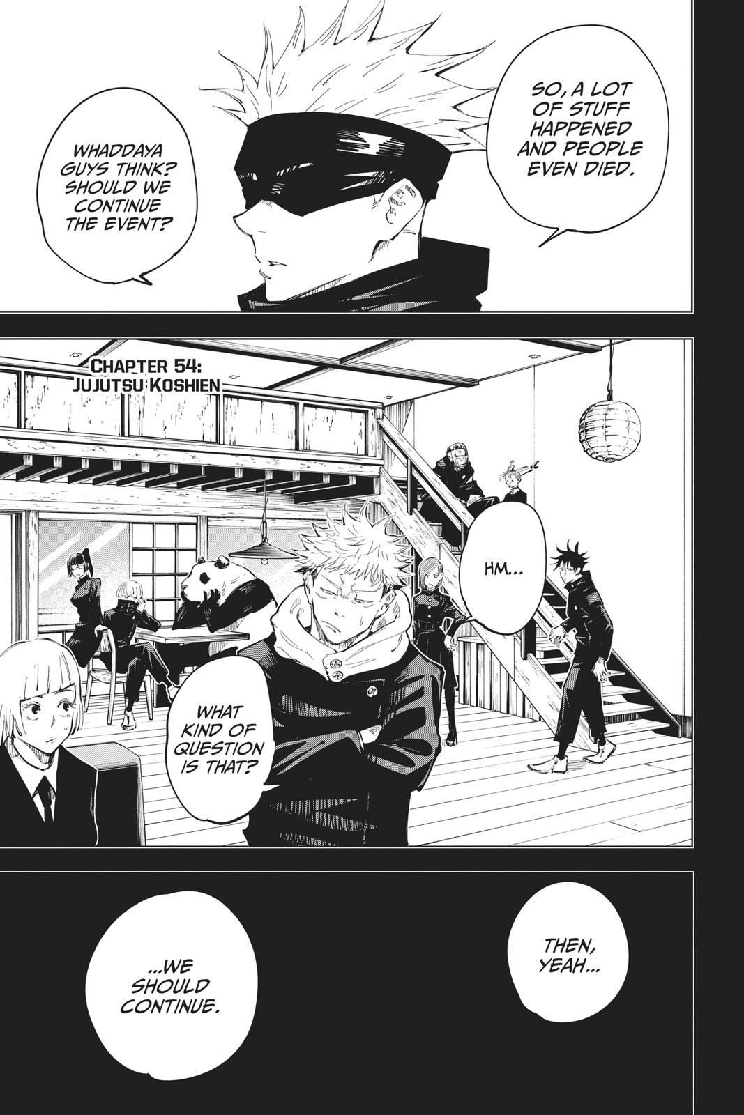 Jujutsu Kaisen Manga Chapter 54 page 1 - Jujutsu Koshien
